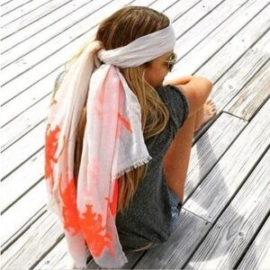India Hicks Neon Bug “The Siren” Scarf, 82” x 36”